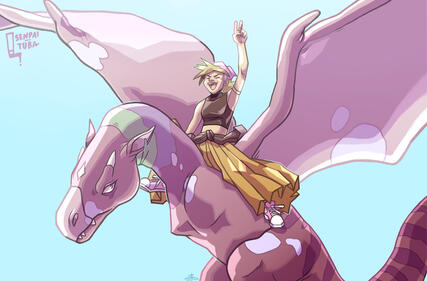 My Dragon Rider Character and a Dragon 2024